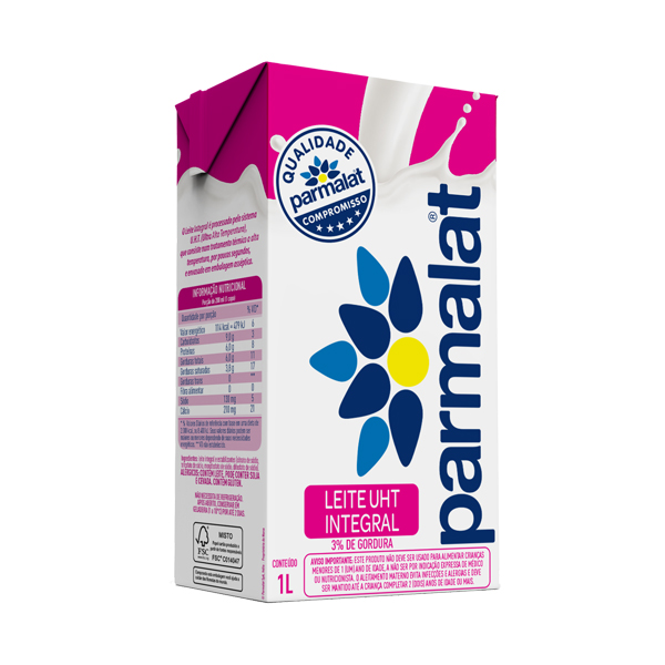 Leite Integral Parmalat  1Litro Uht